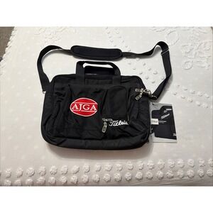 Titleist Briefcase Laptop Bag Black Canvas AJGA Logo NWT